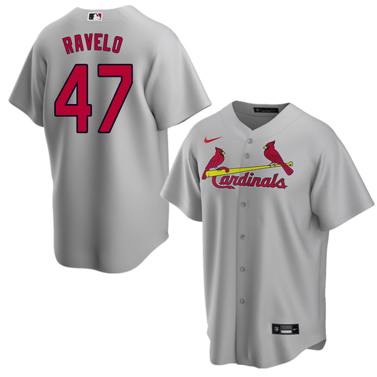 Nike Men #47 Rangel Ravelo St.Louis Cardinals Baseball Jerseys Sale-Gray